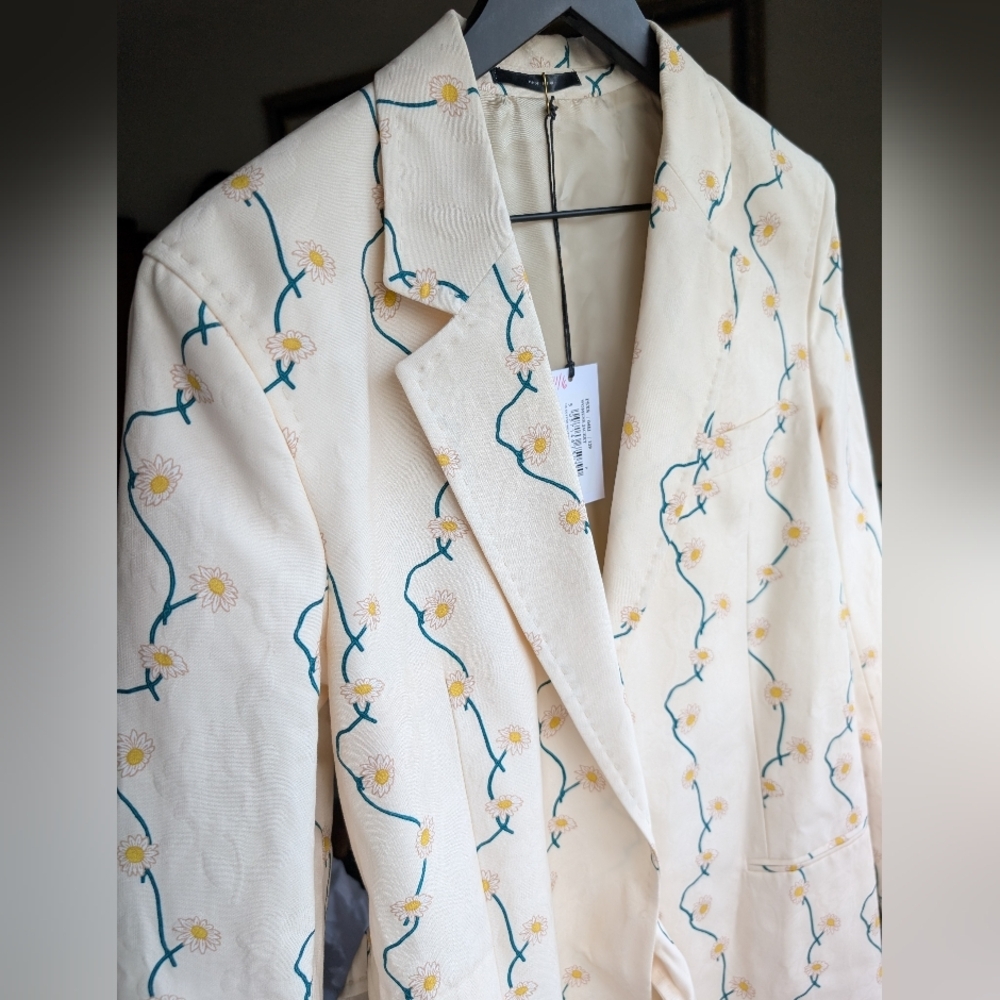 Paul Smith Cream Floral Belted Jacket EU40 NWT